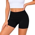 thumbnail image 2 of KANG Fashion Women's V-Waist High-Rise Yoga Shorts Tummy Control & -Lifting Design Breathable Compression Fabric Stylish Athletic Shorts for Running Gym and Workout Black XS, 2 of 7