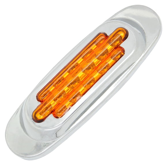ECCPP 16 Led Oval Trailer Side Marker Light For Freightliner Columbia 2000-2011 For Kenworth T400 1982 1984 1989-1998 For Kenworth T600A 1986-1997 For Kenworth T800 1988-1991(AmberLen Total 1)