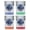 Multicolor (4-Pack), variant on St. Louis Missouri Design C Souvenir 2 oz Square Shot Glass Orange