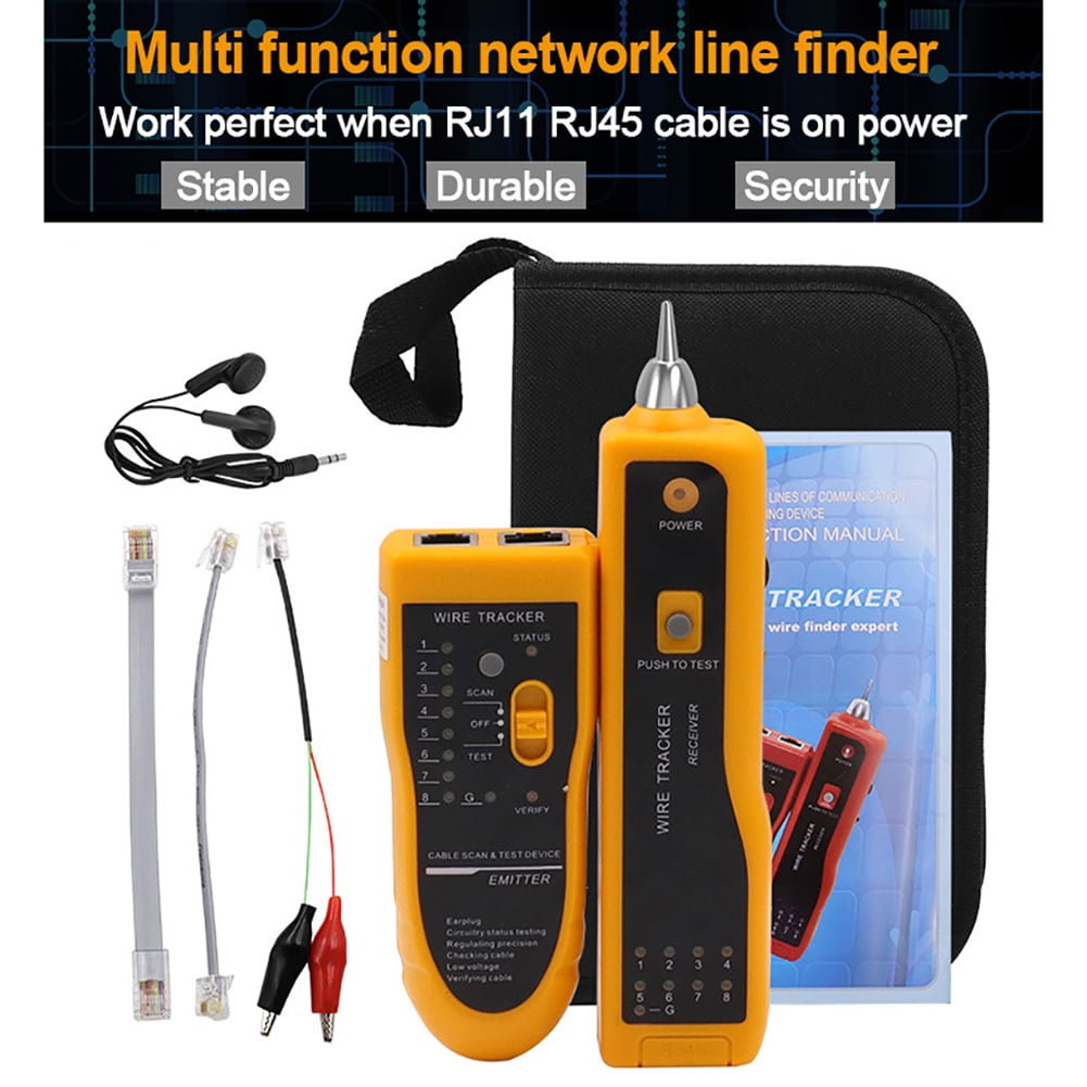 Hand-held Cable Tracker RJ11 RJ45 Line Finder Cable Tester for Network LAN Ethernet Cable Collation Phone Telephone Wire Tester - Walmart.com Hand-held Cable Tracker RJ11 RJ45 Line Finder Cable Tester for Network LAN Ethernet Cable Collation Phone Telephone Wire Tester - Walmart.com