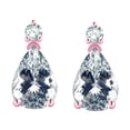 thumbnail image 3 of Star K � 8x6mm Pear Shape Genuine Aquamarine Classic Drop Earring Studs, 3 of 9