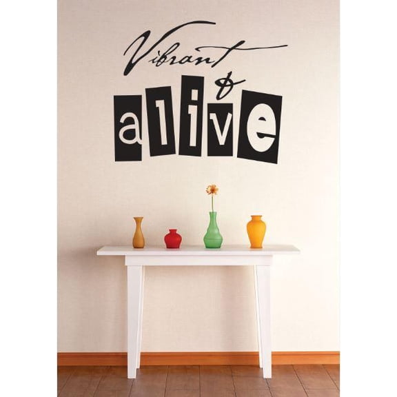 New Wall Ideas Vibrant And Alive Image Quote Bathroom 12 X12" -