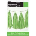thumbnail image 2 of Tissue Paper Tassel Garland, 9 ft, Lime Green, 1ct, 2 of 2