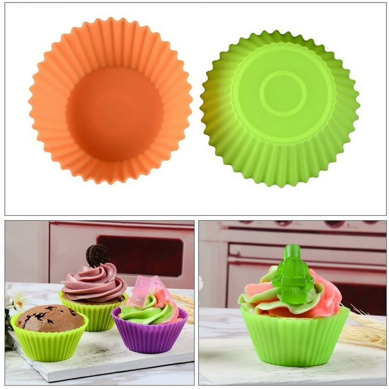 Triani 18 Pcs Silicone Muffin Pan Non Stick Cake Molds Sets