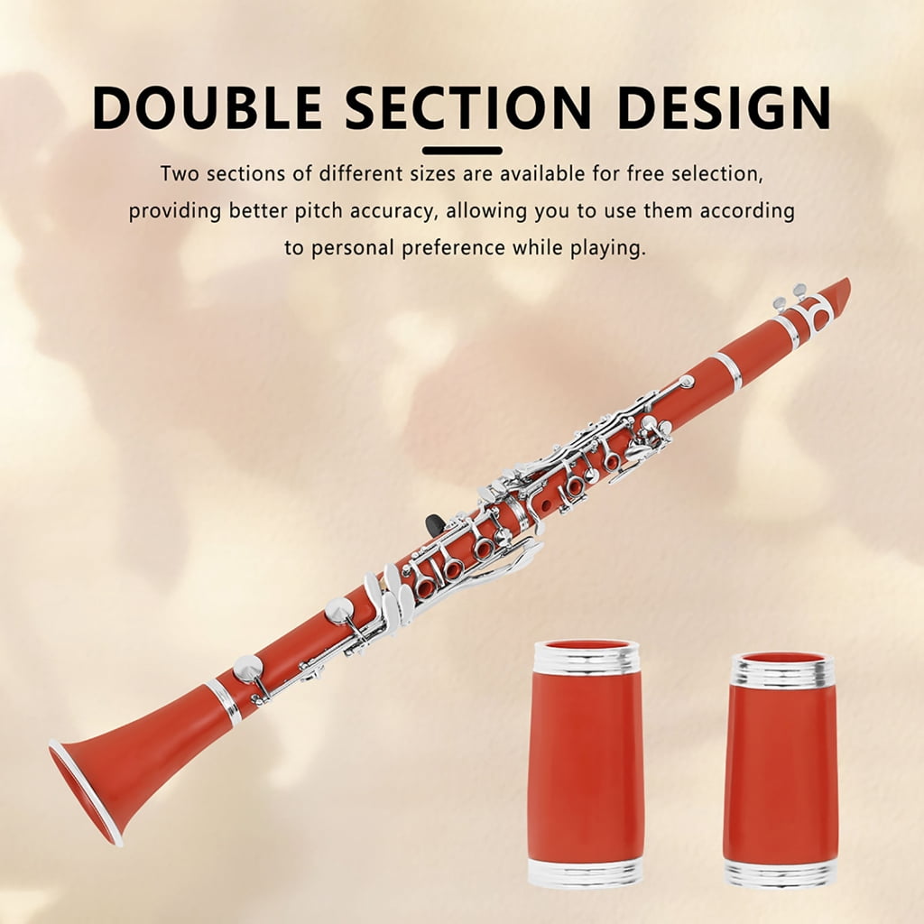 Miiottaa Professional Bb Clarinet for Beginners with Adjustable Tubes and Ergonomic Keys