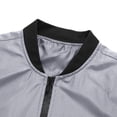 thumbnail image 5 of Men's Casual Spring and Fall Jacket Lightweight Bomber Jacket Men Color Block with Zipper Pocket Outerwear for Daily Wear Gray L, 5 of 5