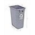 thumbnail image 5 of JYLP 15 Gallon Gray Indoor Recycling Container, Open Top Rectangular Plastic Bin with Built-in Handle, 12" W X 18" D X 24" H, Corrosion Resistant Polypropylene, 5 of 5