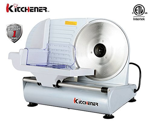 Kitchener 9-inch Professional Electric Meat Deli Cheese Food Slicer, Stainless Steel Blade, 150 Watt by GCM