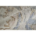 thumbnail image 4 of 10' Tan And Blue Abstract Power Loom Distressed Runner Rug, 4 of 8