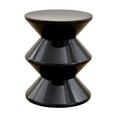 thumbnail image 1 of Luzkey PP Hourglass Shape Sofa Stool Side Table Small Night Stand Portable Versatile Entryway Bench for Bedroom, Office Compact Size Black, 1 of 8