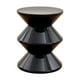 thumbnail image 1 of Taburete de sofá en forma de reloj de arena de PP, mesa auxiliar, banco de entrada, ahorro de espacio, pequeño, de noche Negro, 1 of 9