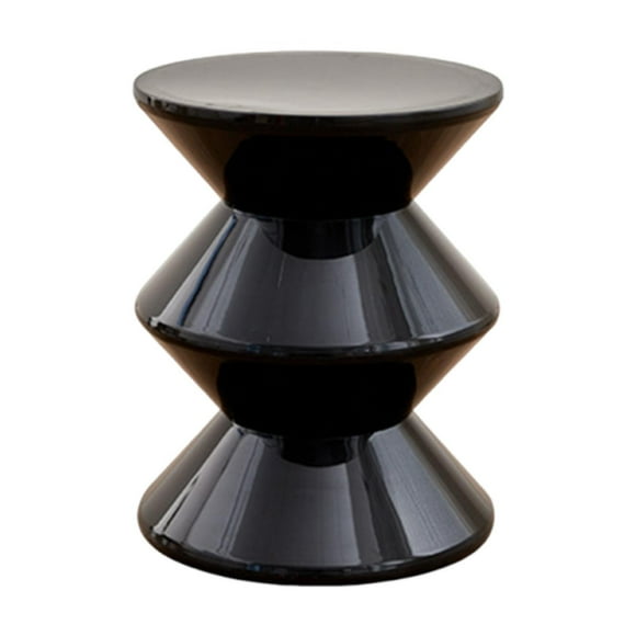 Mesa auxiliar con asiento para cambiar zapatos, mesita de noche pequeña con forma de reloj de , banco versátil para entrada, resistente y ligero. Negro