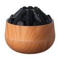 thumbnail image 1 of 300ml Bonfire Humidifier USB Noiseless Flame Essential Diffuser Auto-Off for Home Office Gym Light Wood Grain, 1 of 6