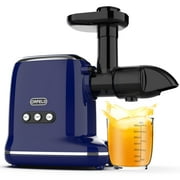 ORFELD Masticating Juicer 95% Juice Yield, Cold Press Juicer, Easy Cleaning & Quiet Motor for Vegetables and Fruits (Blue)