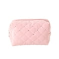 thumbnail image 2 of Velvet Sequin Diamond Patterned Makeup Bag for Girls With Large Capacity Storage Student Zipper Stationery Bag Pencil Case, 2 of 6