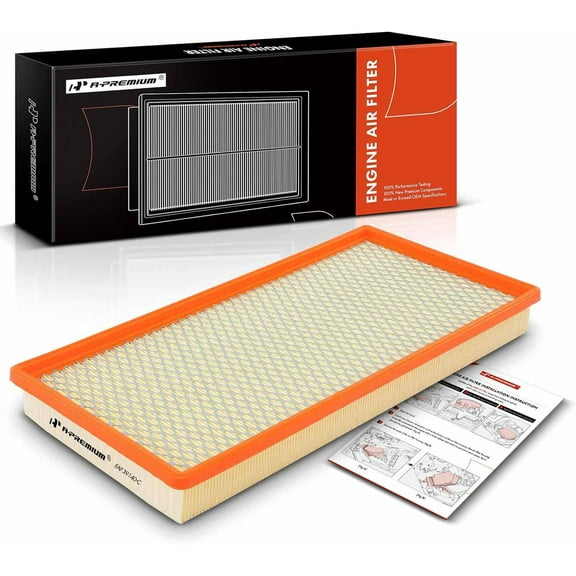 A-Premium Engine Air Filter Compatible with Chevrolet Blazer, C1500, C2500, C3500, Camaro, Corvette, Tahoe & Savana 1500, 2500, 3500, Yukon & Pontiac Firebird, 1994-2004, 5.7L 6.5L, Replace# 25042562