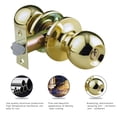 thumbnail image 1 of serony Poignées de Porte Universelles pour Chambre à Coucher, Salon, Salle de Bain, Entrée avec Trois Clés, Forme Ronde, Or, 1 of 7