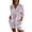 Purple, variant on QASIEATN Button Down Shirts for Women 3/4 Sleeve Linen Cotton V Neck Tops Casual Loose Work Blouses