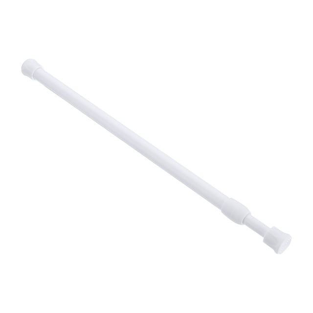 Varilla de Cortina de Tensión Uxcell, Ajustable de 11.81" a 19.69", Diámetro de 0.39" Varilla de Tensión Blanca Sin Perforación Expandible