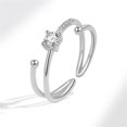 thumbnail image 4 of YYKihy Japan And South Version Of The Fashion Design Star Track Zirconia Ring Female Flash Diamond Intertwined Openings Ladies Ring, 4 of 4