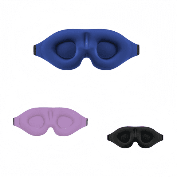 3-Pack 3D Sleep Mask Set, Contoured Eye Covers with Adjustable Strap for Travel, Naps and Bedtime, Pink