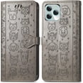 thumbnail image 5 of for Blackview A95 Wallet Case, Cat Dog Cartoon Cute Style with ID Card Holder PU Leather Flip Phone Cover Case for Blackview A95      Grey, 5 of 13