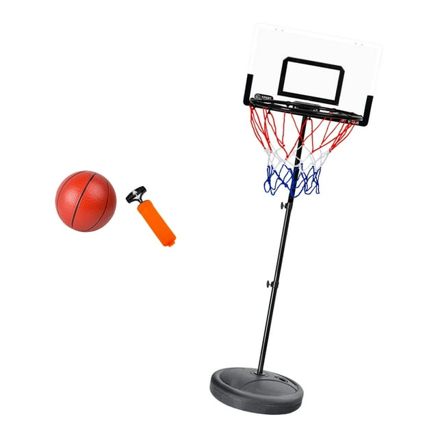 Juego de aro de baloncesto con soporte para deportes, juego de interior y exterior, coordinación mano-ojo práctica, portería de baloncesto, juguetes, 118 centímetros