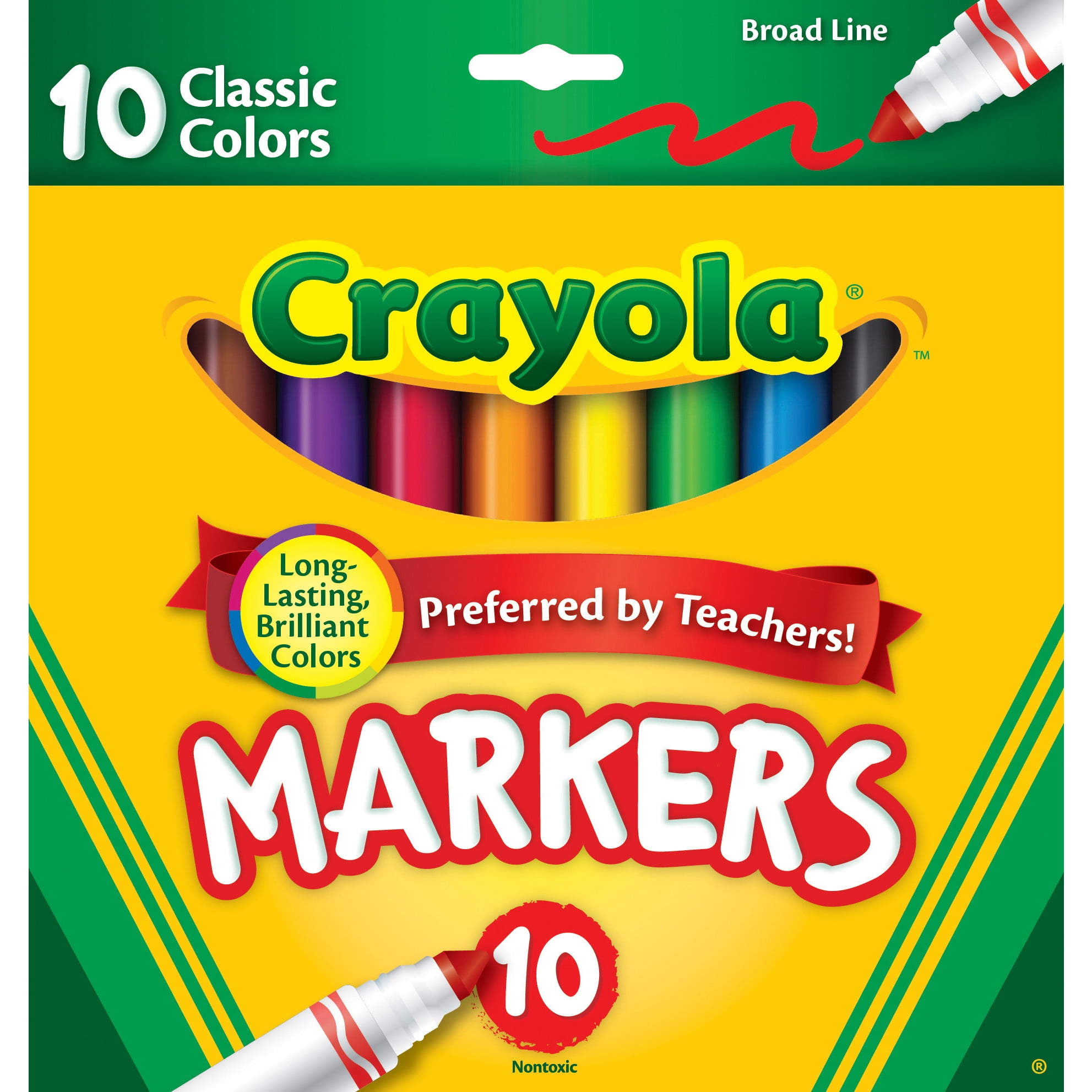 Crayola Broad Line Markers Classic Colors 10 Each 