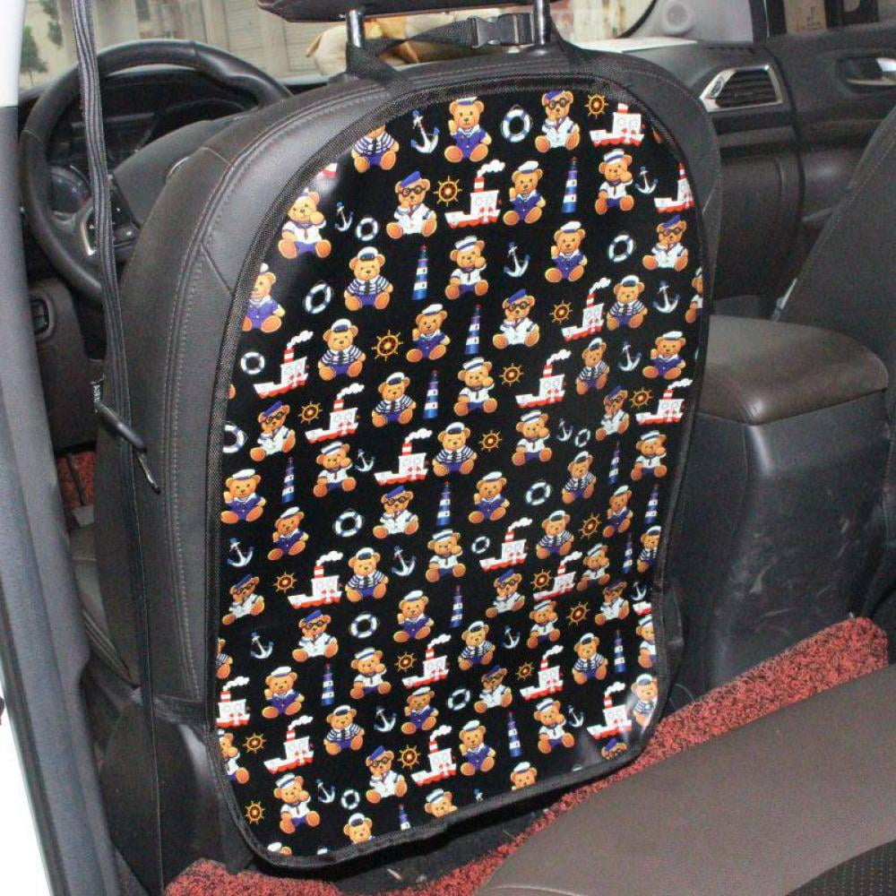 Black Car Seat Back Protector Pads,Transparent Waterproof Anti-Kick Anti-Dirty Car Seat Back Mat Protetctive Cover for Children Kids 