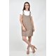 thumbnail image 1 of Vestido tipo jumper de lino Roman Fashion /Juvenil, 33555 (Cafe) cafe EG, 1 of 5