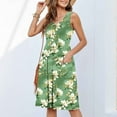 thumbnail image 1 of Pisexur Robe Décontractée pour Femmes Mode Florale Débardeur Sans Manches Robes d'Été pour Femmes Tendance Col en V Boutonnée Robe Évasée avec Poches Douce Extensible Robes d'Été pour Femmes Couvre-Maillot de Plage P-2TG Multicolore, 1 of 8