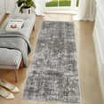 thumbnail image 2 of HOMERRY Floral Print Runner 2' x 6' for Hallway Modern Washable Throw Rugs for Kitchen Indoor Carpet, Gray, 2 of 7