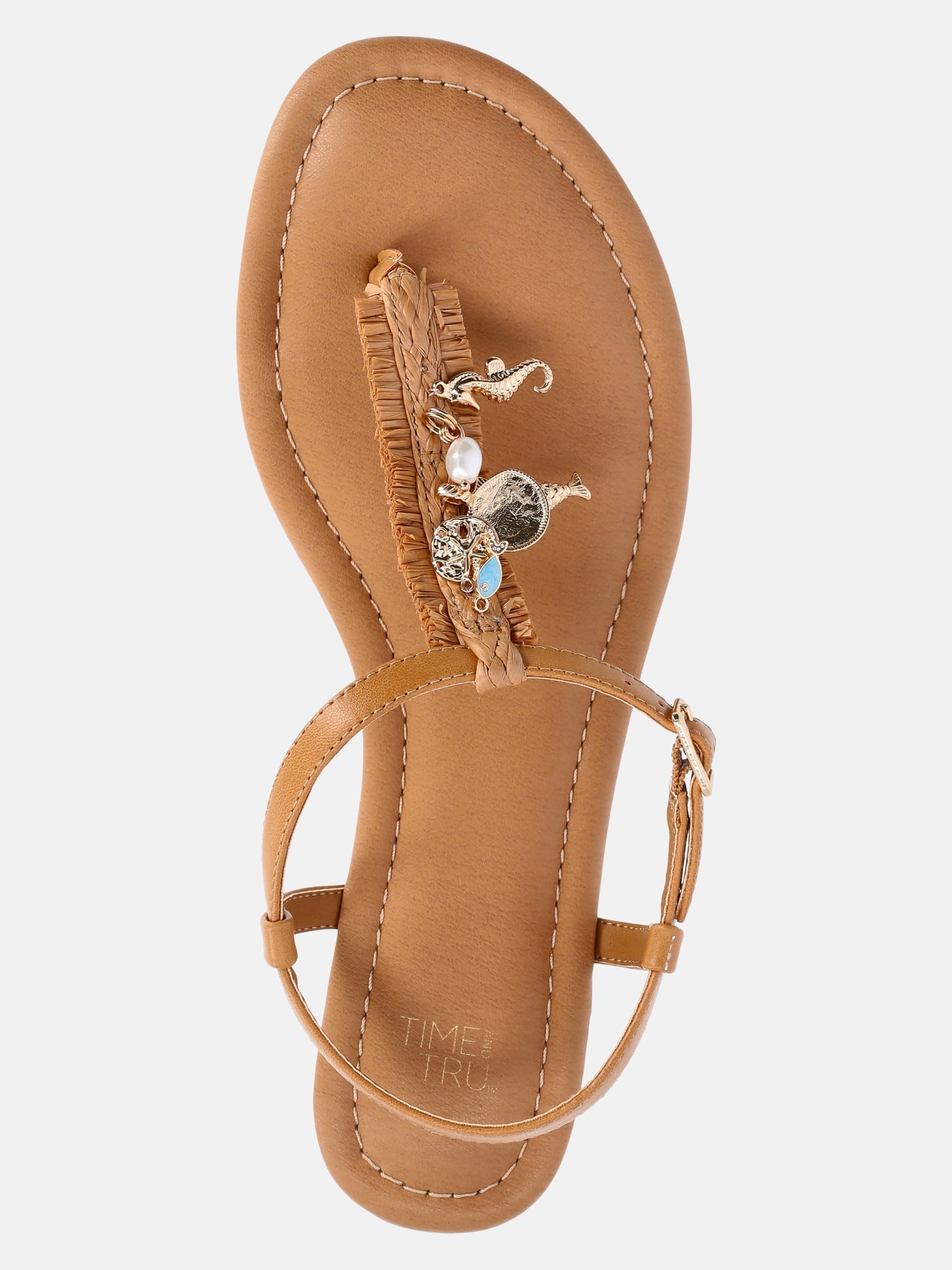 Time and Tru Women's Shell Thong Sandal