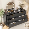 thumbnail image 4 of LUCKYELF Wooden Chest of Drawers, 6 Drawer Dresser, Modern Storage Cabinet with Drawer for Bedroom, Living Room, Study, Black, 4 of 7