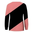 thumbnail image 5 of miqiqism Sweatshirt for Women Comfy Long Sleeve Blouses Juniors Round Neck Tee Shirts Trendy Relaxed Fit Workout Sweater Casual Colorblock Pullover Tunic Clothes,Hot Pink,X-Large, 5 of 6