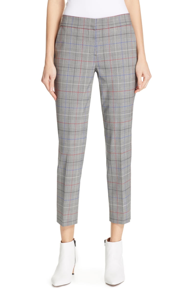 Lewit Pants Womens 16x27 Plaid Cropped Flat Front Dress Pants 16