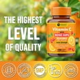 thumbnail image 4 of Vitamin C 1000mg Per Serving - Extra Strength Daily Immune Support with Rose Hips Chewable Supplement - Sugar Free Tasty Orange Flavor - Antioxidant & Collagen Support - USA Bottled - 120 Tablets, 4 of 9
