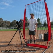 PowerNet Launch F-lite Baseball & Softball Pitching Machine, Adjustable Height and Angles, Variable Speed Up to 90 MPH, Batting Practice Ball Launcher (F-lite)