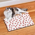 thumbnail image 2 of Dog Food Mat with Fruity Strawberry Pattern, Waterproof Absorbent Pet Feeding Mat, Non-Slip, Quick Dry, Easy Clean Mat Perfect for Dogs and Cats Feeding Bowls, 2 of 7