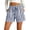 Dark Blue&16#0409I, variant on Garbnen Linen Shorts for Women Striped Drawstring Women Summer Shorts Beach Travel Color Block Shorts for Women with Pockets Blue XXL