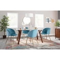 thumbnail image 4 of LumiSource Gold Steel, Light Blue Velvet Fran Chair - Set of 2, 4 of 12