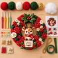 thumbnail image 5 of 3D Fabric Poke Wreath DIY Kit, Reindeer Wreath Making Kit for Beginner Crafters with Clear Guide, Easy Punch Needle Project for Holiday Craft Night and Handmade Gifting, 5 of 7
