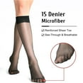 thumbnail image 3 of Yilanmy 12 Pairs Lady's Sheer Knee High Stockings for Women Sheer Socks Soft Silky Elastic Summer Stockings, 3 of 6