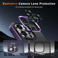 thumbnail image 2 of Magnetic for iPhone 15 Pro Max Case Clear [MagSafe Compatible] with Enhanced Camera Protection [Mil-Grade Drop Droof] Non-Yellowing Slim Protective Case (Dark Purple), 2 of 6