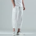 thumbnail image 3 of Vedolay Mens Sweatpants Solid Trousers Relaxed Plus Size Long Pant White,M, 3 of 4