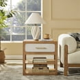 thumbnail image 4 of Morden Fort Nightstand Wood Modern Bedside Table for Bedroom, Living Room, Removable Drawer, Natural Wood Finish, 4 of 9