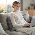 thumbnail image 4 of Orthopedic Memory Foam Lumbar Support Pillow Ergonomic Back Cushion 12.6"x9.4"x5.1" Removable Washable Cotton Cover Pressure Relief for Office Chair Car Seat Home Use, 4 of 6