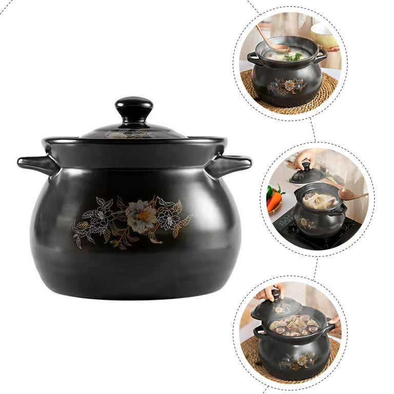 Glass Cooking Soup Pot with Lid Japanese Kitchen Cookware Set