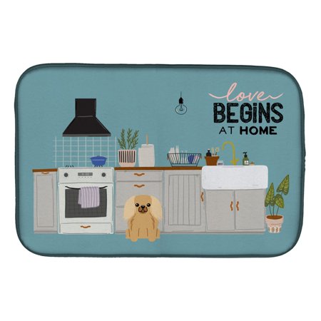 

Carolines Treasures CK7808DDM Fawn Sable Pekingese Kitchen Scene Dish Drying Mat 14 x 21 multicolor