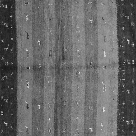 Ahgly Company Indoor Square Abstract Gray Contemporary Area Rugs, 6' Square